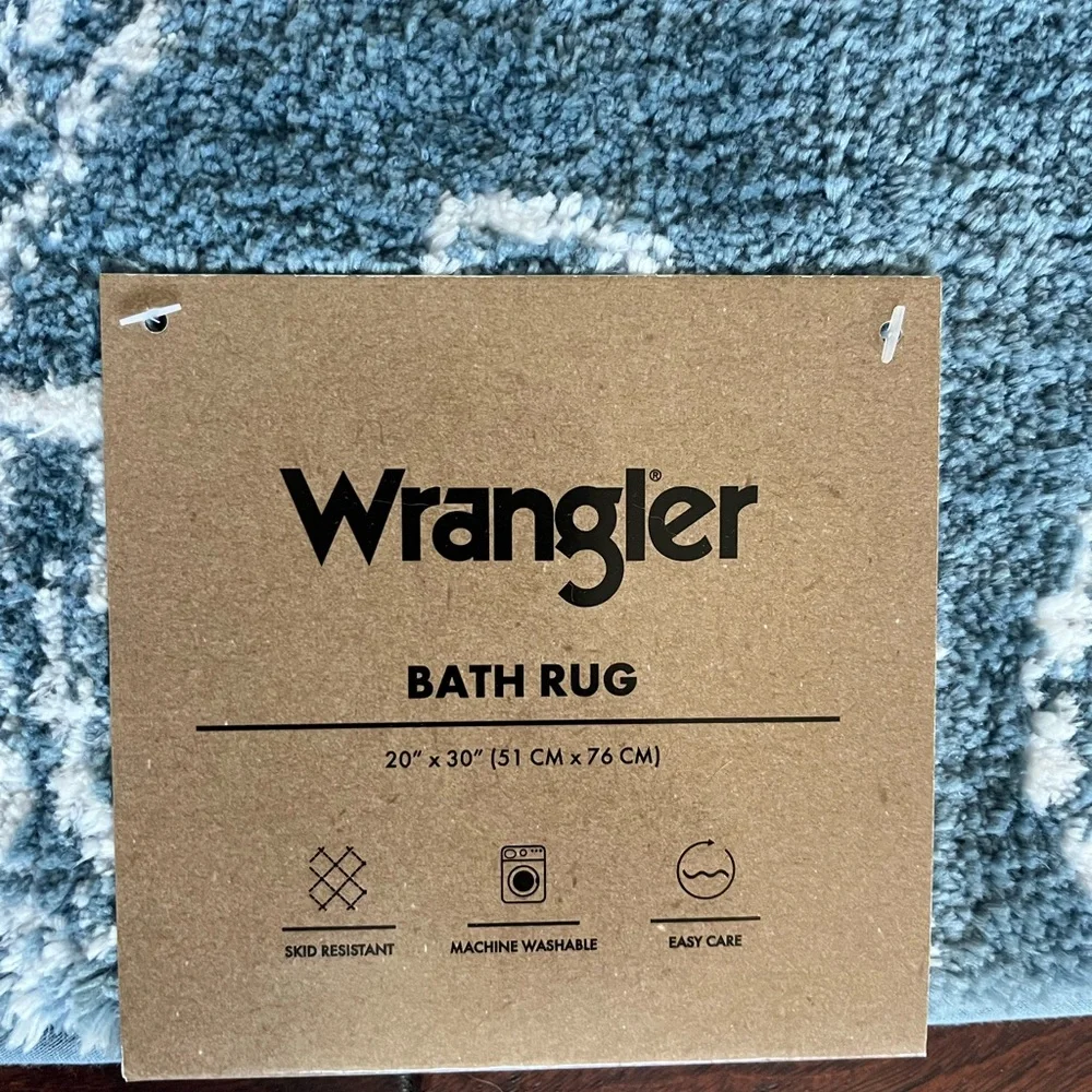 Wrangler Denim Blue Horseshoe Bath Mat